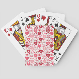 Baraja De Cartas XOXO y siempre mía rosa rojo
