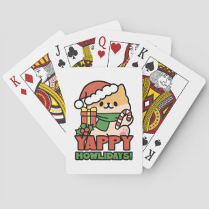 Baraja De Cartas Yappy Howlidays - Personalizado de perros Navidade