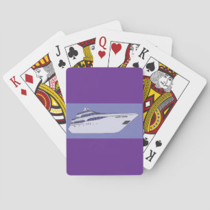Baraja De Cartas Yate de motor de lujo Yate supermoderno blanco