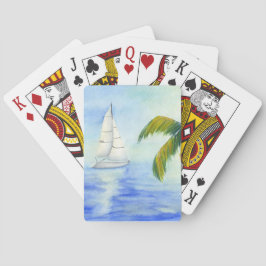 Baraja De Cartas Yate en el mar Palma