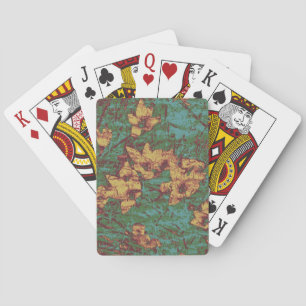 Baraja De Cartas Yellow flower against leaf camouflage pattern 2