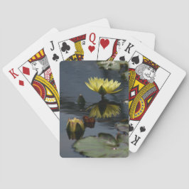 Baraja De Cartas Yellow Lotus Waterlilies Playing Cards