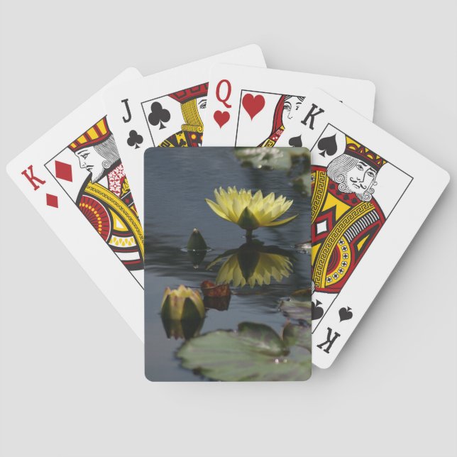 Baraja De Cartas Yellow Lotus Waterlilies Playing Cards (Reverso)