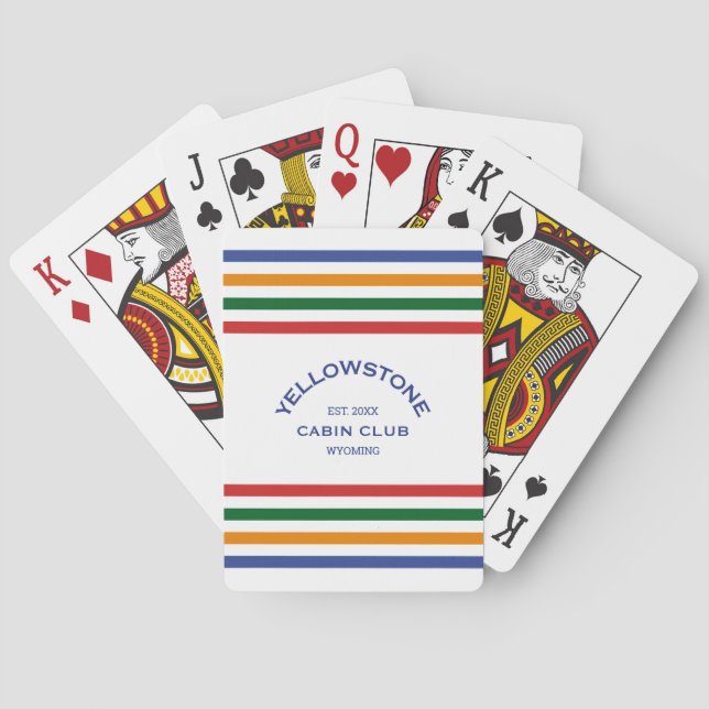 Baraja De Cartas Yellowstone Cabin Club Personalizado Escudo Paro S (Reverso)
