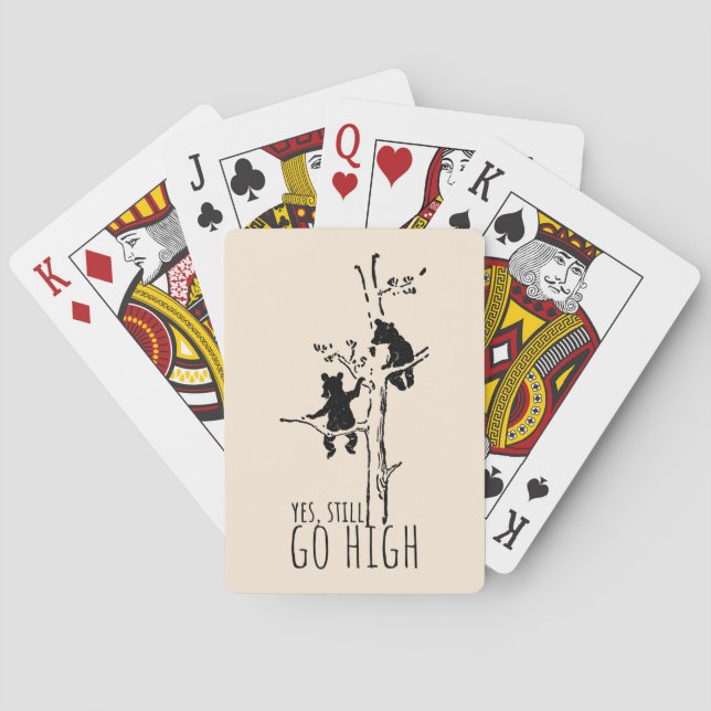 Baraja De Cartas Yes, Still Go High Climbing Bears Inspirational (Reverso)
