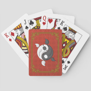Baraja De Cartas Yin y Yang las tarjetas de juegos clásicas de Koi