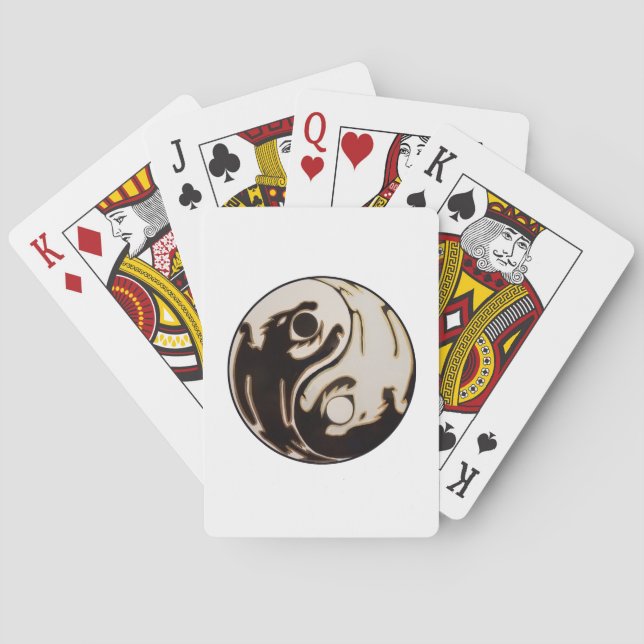 Baraja De Cartas Yin yang doble dragón (Reverso)