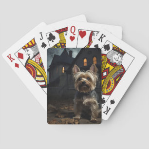Baraja De Cartas Yorkshire Terrier Halloween Scary