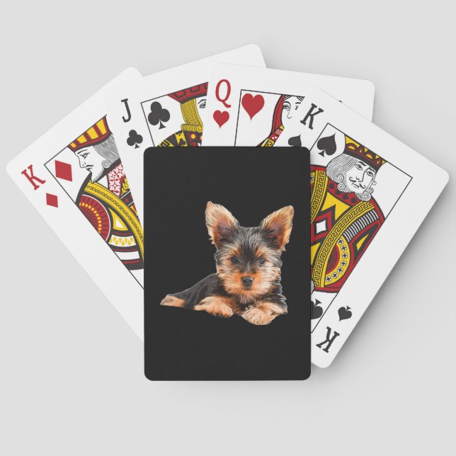 Baraja De Cartas Yorkshire terrier Yorkie Puppy Dog (Reverso)