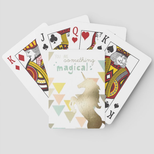 Baraja De Cartas You Are Something Magical Gold Unicorn (Reverso)