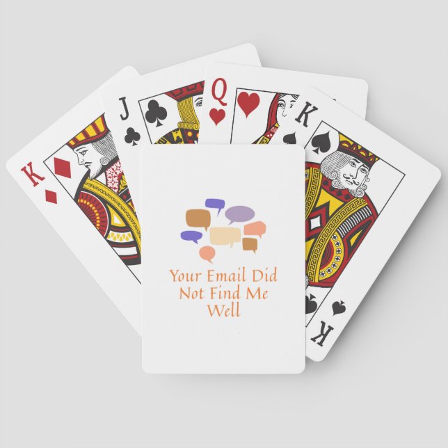 Baraja De Cartas Your Email Did Not Find Me Well (Reverso)