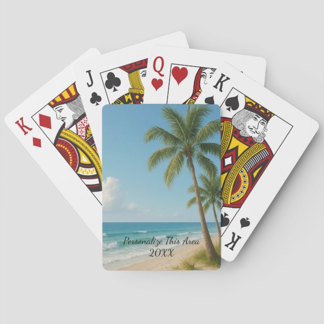 Baraja De Cartas Your Text & Photo Customizable Playing Cards (Reverso)