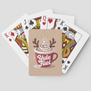 Baraja De Cartas Yule Fuel • Navidad con cacao y café acogedores