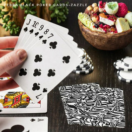 Baraja De Cartas Zebra Black
