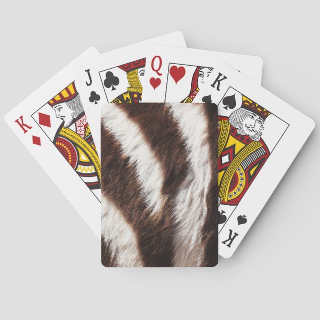 Baraja De Cartas Zebra Print Custom Playing Cards (Reverso)