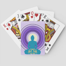Baraja De Cartas Zen Yoga Meditación Buda Morado y Azul