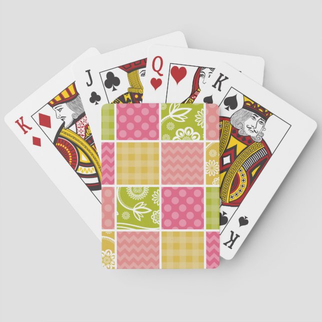 Baraja De Cartas Zigzag, Chevron, Polka Dots, Gingham, Patchwork (Reverso)