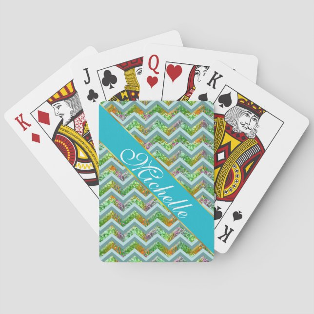 Baraja De Cartas ZigZag de vidrio templado (Reverso)
