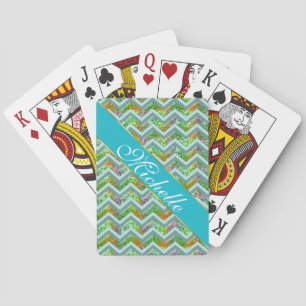 Baraja De Cartas Zigzag del vitral