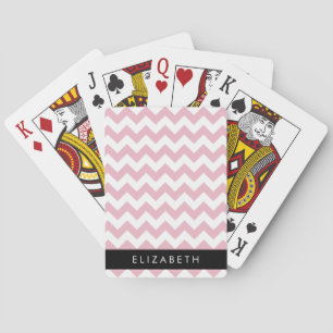 Baraja De Cartas Zigzag Rosado, Chevron Rosa, Patrón De Ondas, Su N