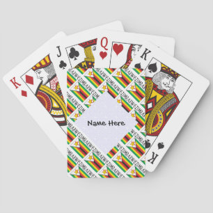 Baraja De Cartas Zimbabue Bandera de Zimbabue Tiled Personalizar No