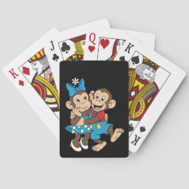 Baraja De Cartas Zina y Mimo están coqueteando.