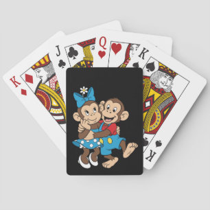 Baraja De Cartas Zina y Mimo están coqueteando.