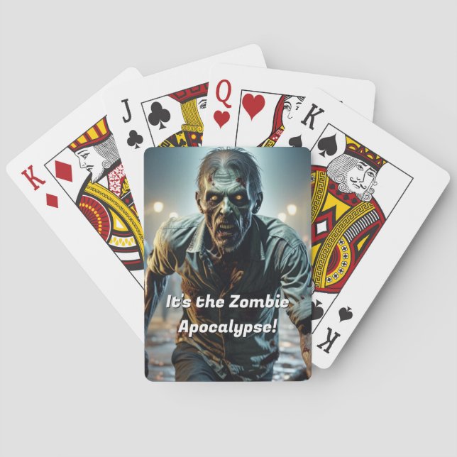 Baraja De Cartas Zombie Apocalypse Creepe Gracioso (Reverso)