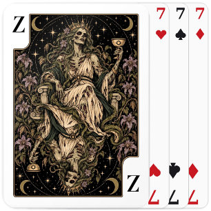 Baraja De Cartas Zombie, arte de Tarot iluminado por estrellas