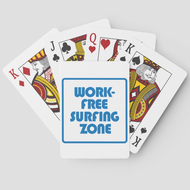 Baraja De Cartas Zona de Surfing libre de trabajo (Reverso)