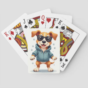 Baraja De Cartas Zorro inglés divertido Kawaii perro