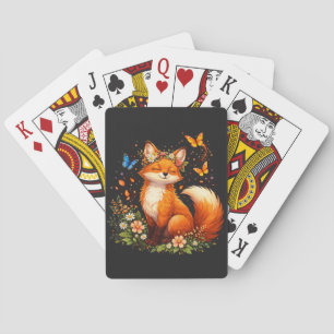 Baraja De Cartas Zorro Lindo Con Flores
