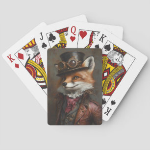 Baraja De Cartas Zorro Steampunk con gafas