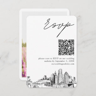 Baraja de Miami RSVP Código QR Tarjeta de presenta