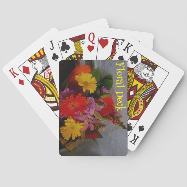 Baraja floral de cartas (Reverso)