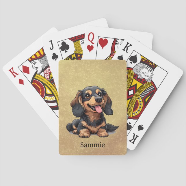 Baraja personalizada de cartas de cachorro de salc (Reverso)