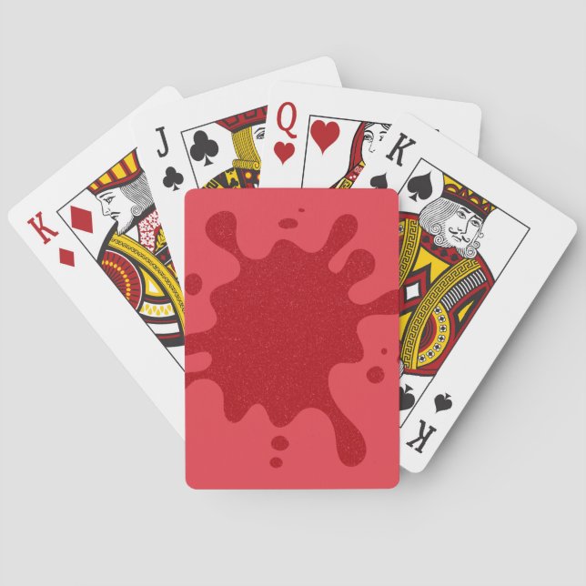 Barajas de Cartas Rojas de Tomate Personalizables (Reverso)