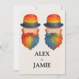 Barba arcoiris e invitación a una boda gay Gorra