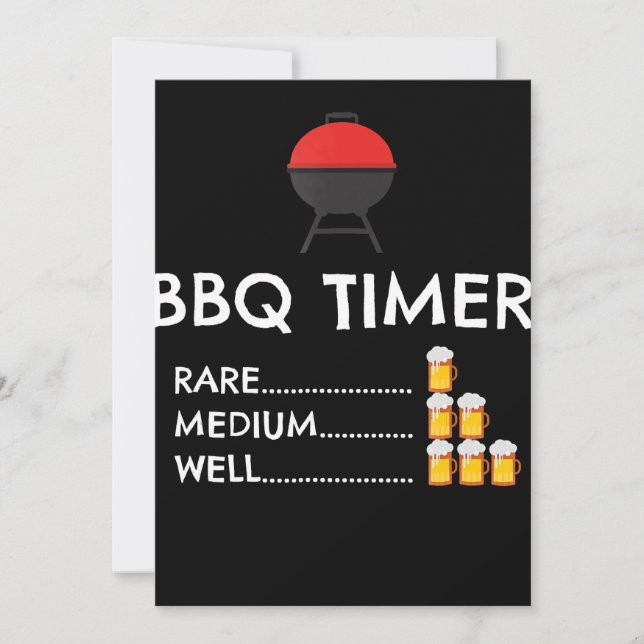 Barbacoa |BBQ Timer Barbecue Gracioso Grill Grill  (Anverso)