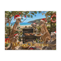 Barbacoa de Navidad junto al mar con canguros y ko