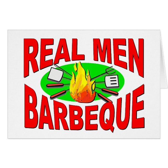 Barbacoa real de los hombres. Diseño divertido (Anverso (Horizontal))