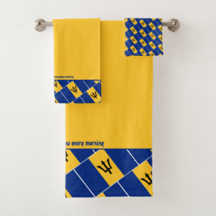 BARBADOS FLAG Guión personalizado AMARILLO