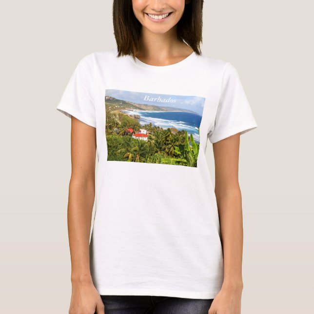 Barbados, Océano, playa, tropical, arena, camiseta (Anverso)