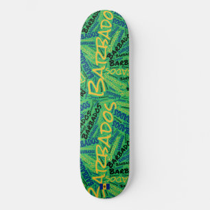 Barbados Orgullo Nacional Skateboard Nube de Palab