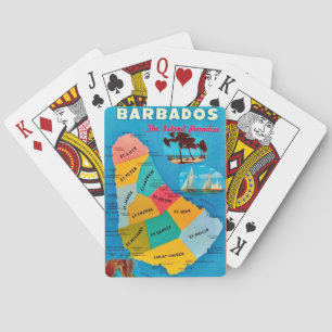 Barbados - Tarjeta postal de cartas de Paradise