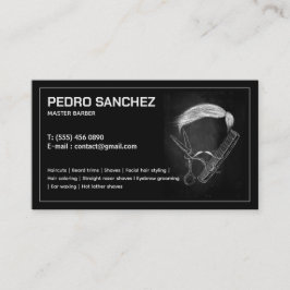 Barber Hairstylist Bilingüe tarjeta de visita espa