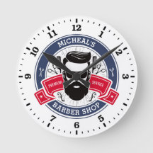 Barber Shop personalizada reloj de pared