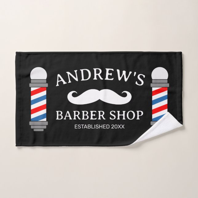 Barber shop pole hand towel for men's hair salon (Toalla de mano)