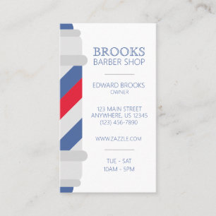 Barber Shop Pole Salon Hairdresser Tarjetas de vis
