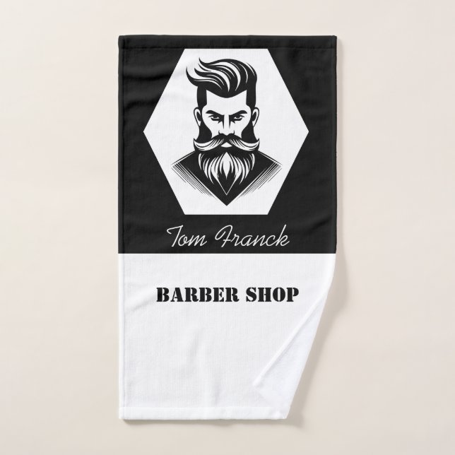Barber Shop profesional toalla de barbero en blanc (Toalla de mano)